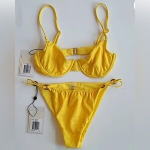 Fella Yellow Citrus Tile Bikini Set